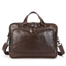 Мужская сумка из натуральной кожи, мужская сумка-портфель, кожаная сумка для ноутбука 14 дюймов
