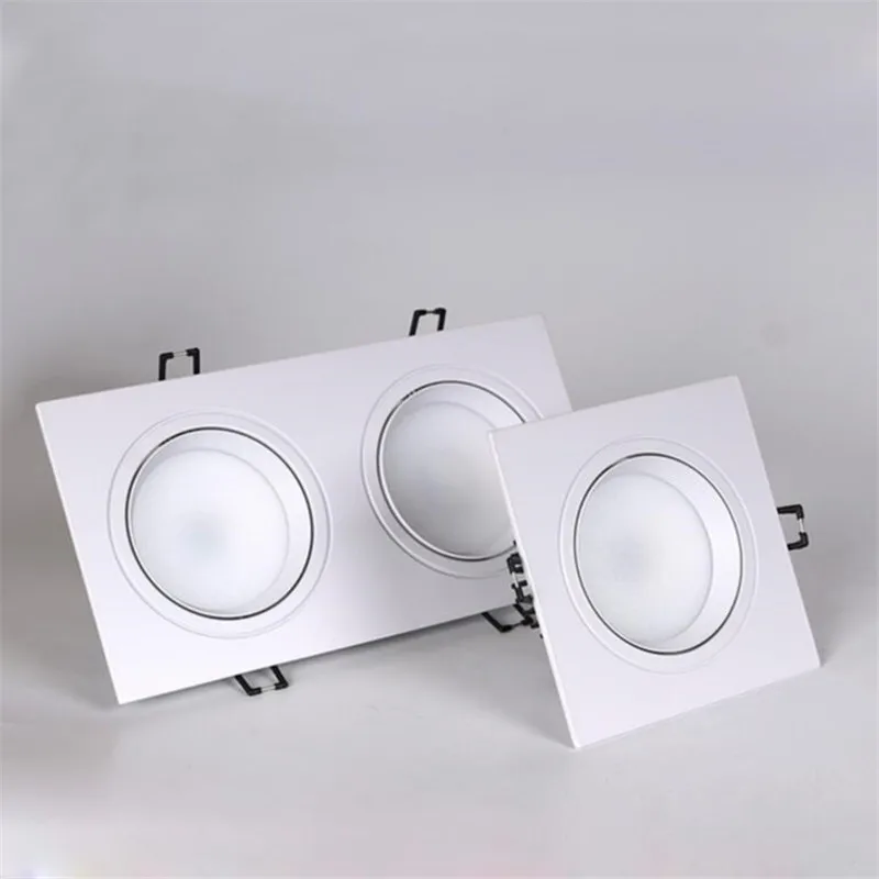 

Dimmable Square COB 10W 2*10W Fog LED Downlight COB Spot Recessed Ceiling Downlight Light Bulbs White shell / Black shell