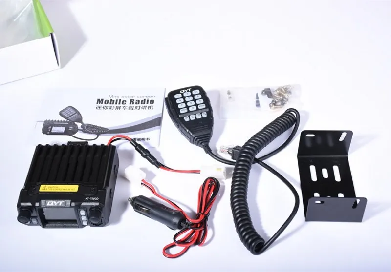 DHL Бесплатная доставка + QYT KT 7900D Quad Band 136 174/220 260/350 390/400 МГц 25 Вт мини мобильное радио