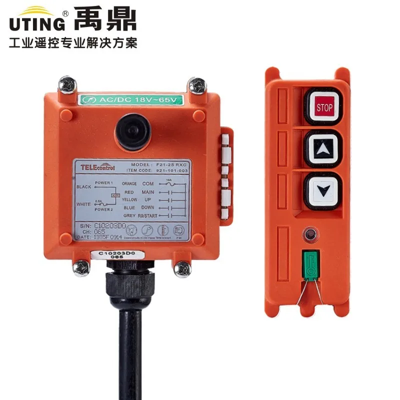 

TELECRANE Wireless Industrial Remote Controller Electric Hoist Remote Control 1 Transmitter + 1 Receiver F21-2S