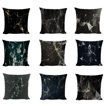 

Funda Cojin Geometric Marble Pattern Cushion Cover 45X45 Linen Cotton Furniture Sofa Car Decoration Throw Pillowcase Kussenhoes