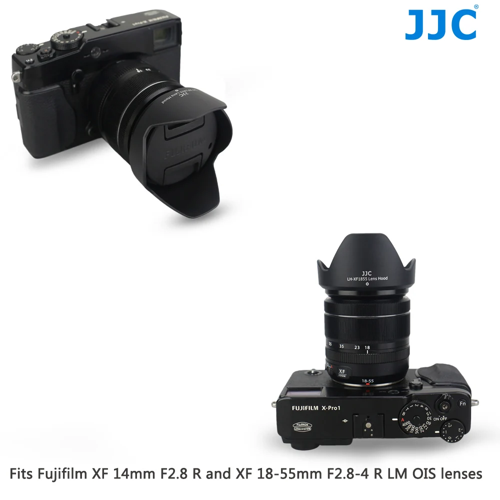 JJC черная бленда объектива камеры для FUJINON XF14mm F2.8 R/XF18-55mm F2.8-4 R LM объектив ois