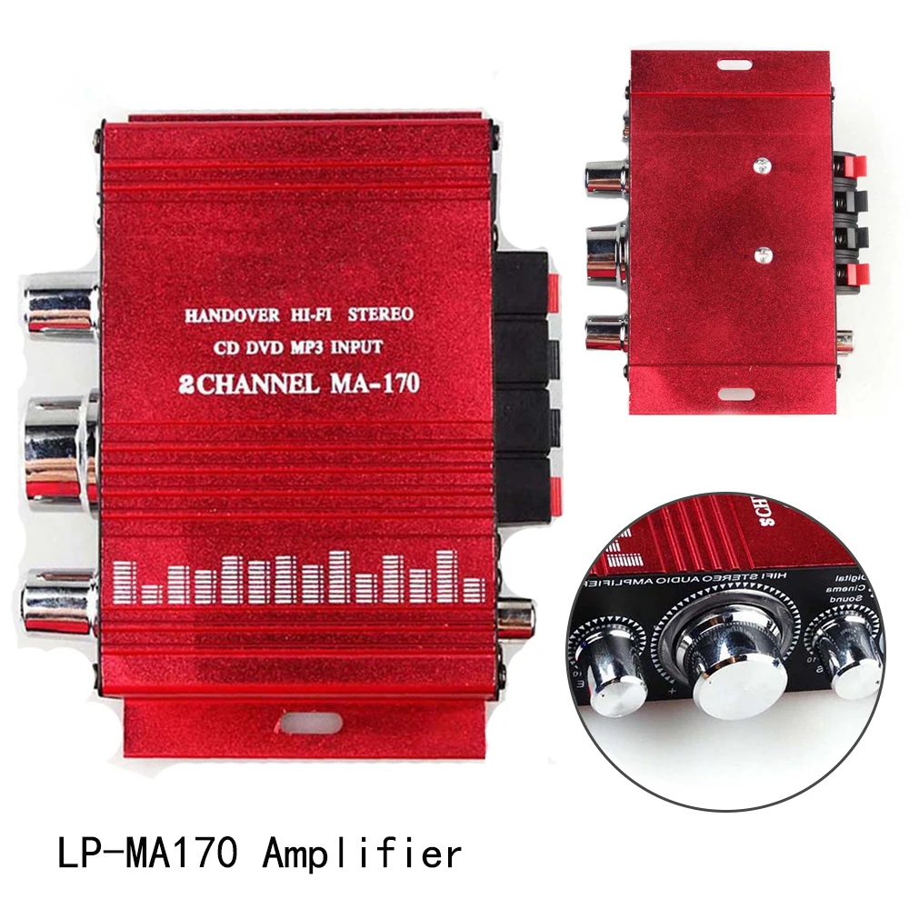 Красный автомобильный аудио 12V Мини стерео соединение низкое искажение RCA LP MA170