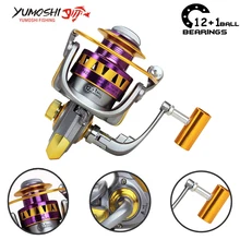 Yumoshi 1000-7000 5.5: 1 12+ 1 спиннинг рыбалка катушка рыболовная Подачи катушка для спиннинга все для рыбалки фидер Карп Спиннинговых Катушек Рыболовных Катушек Moulinet рыбалка RYBY катушки рыболовные