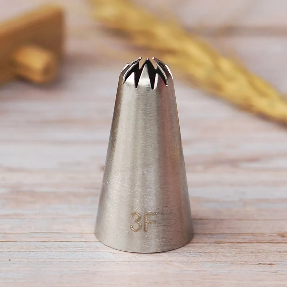 

#3F Small Size Drop Flower Piping Nozzle Cake Decorating Cream Pastry Cupcake Create Cherry Blossoms Sakura Icing Tip