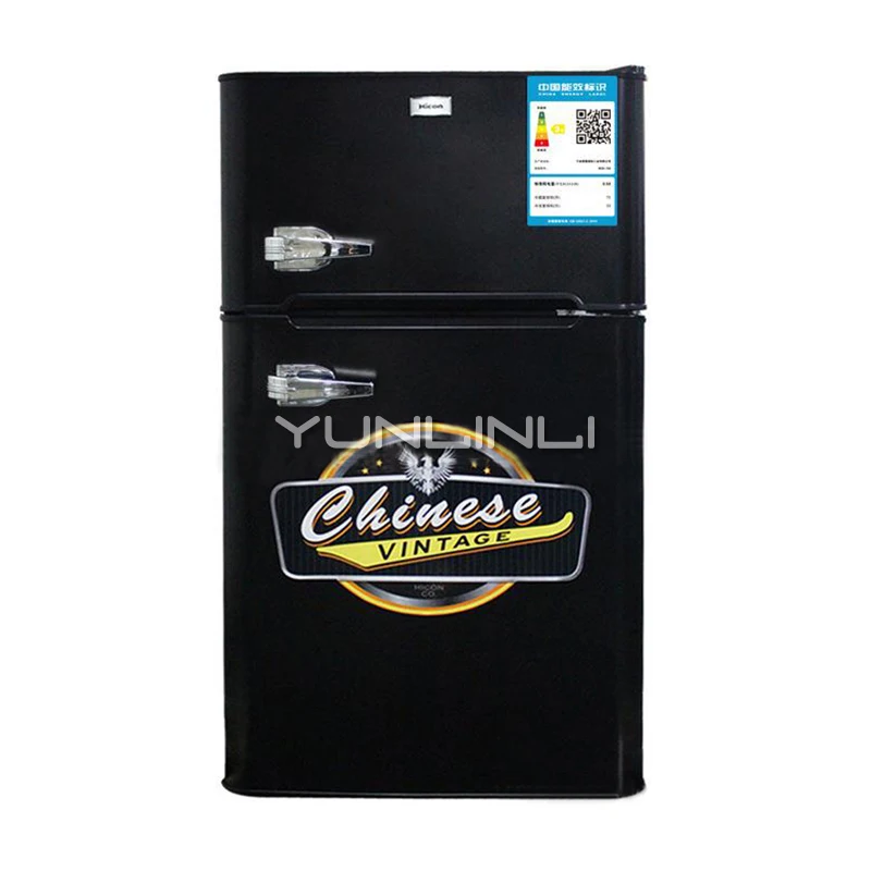 Бытовой мини-холодильник 108L двухдверный холодильник Холодильный + морозильник маленький размер холодильник BCD-108