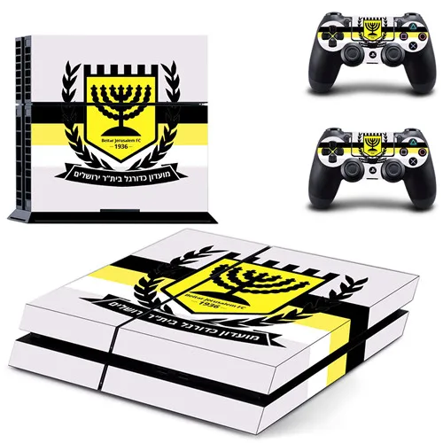 Beitar Jerusalem FC PS4 наклейка для кожи виниловая наклейка для Playstation 4 для Dualshock 4 консоли и 2 контроллера PS4 наклейка для кожи - Цвет: DPTM1918