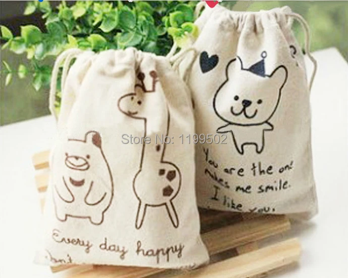 Beste Particuliere jute linnen vlas trekkoord sieraden bag geschenken \\ armband \\ ketting ornament koffieboon Iphone5s zakje \\ zak aanpassen