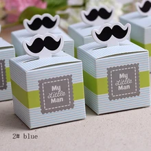 Candy box zak chocolade papier geschenkdoos blauw groen voor Verjaardag Wedding Party Decoration craft DIY favor baby shower Wh(China)