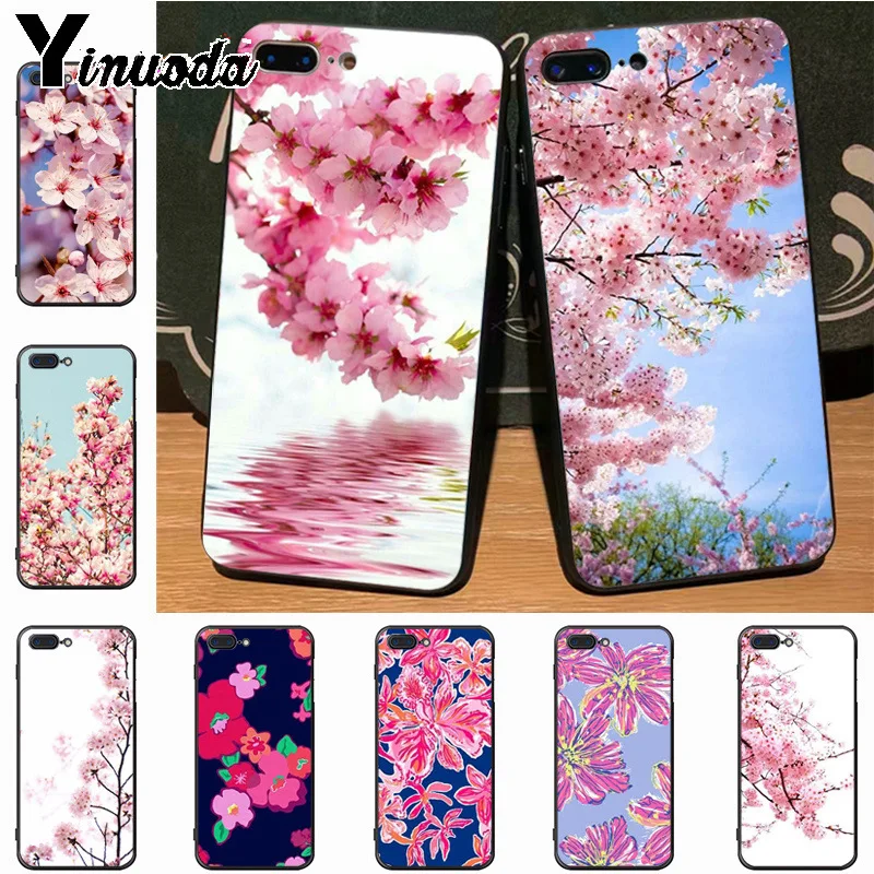 Роскошный чехол Yinuoda для iPhone 7plus X 6 6S 7 8 8Plus с изображением цветков лилии и японских
