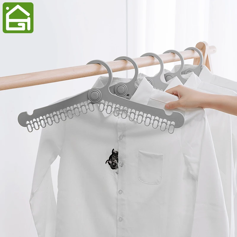 

1pc Closet Space Saving Wardrobe Clothing Hangers Portable Travel Plastic Clothes Dry Rack