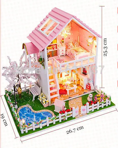 concierto romántico Construir sobre 2015 Nuevo Llega Diy Modelo de Puzzle en 3D Kits de casas de Muñecas En  Miniatura casa De Muñecas De Madera Miniatura Juguetes Casa de Regalo de  Navidad de Cumpleaños _ -