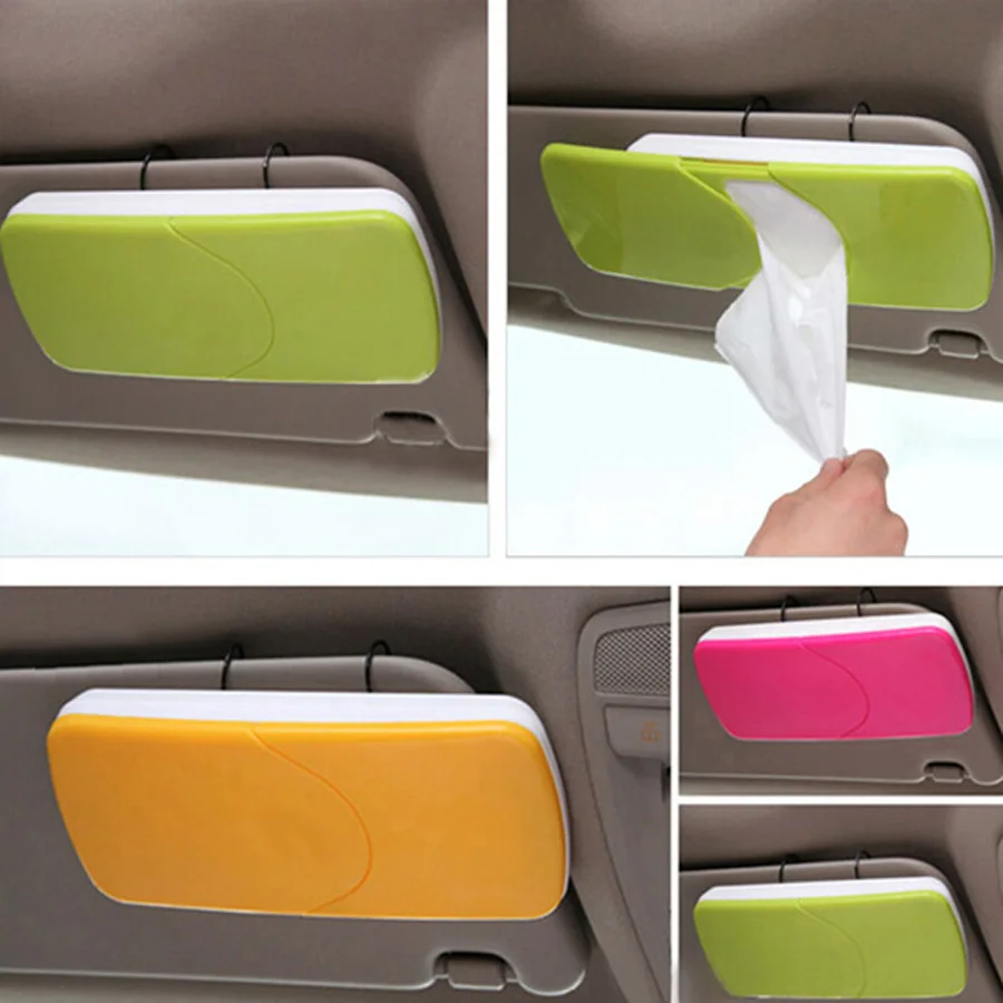 

Universal Creative Car Sun Visor Tissue Box Slide Cover Paper Napkin Holder Clip Free Shipping