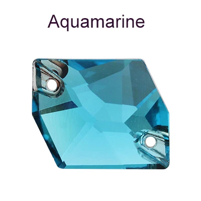 AAAAA качество блестящий цвет пришивные стразы аппликация для шитья свободный драгоценный камень с плоской задней частью космический узор из стразов Алмаз Сделай Сам одежда - Цвет: Aquamarine