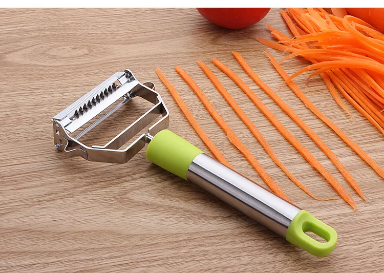 

1PC Multifunction Stainless Steel Julienne Peeler Vegetable Peeler Double Planing Grater Kitchen Accessories Cooking Tool KX 250