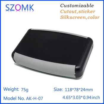 

10pcs szomk plastic handheld enclosure hot selling plastic box for electronics project case abs junction housing 118*79*24mm