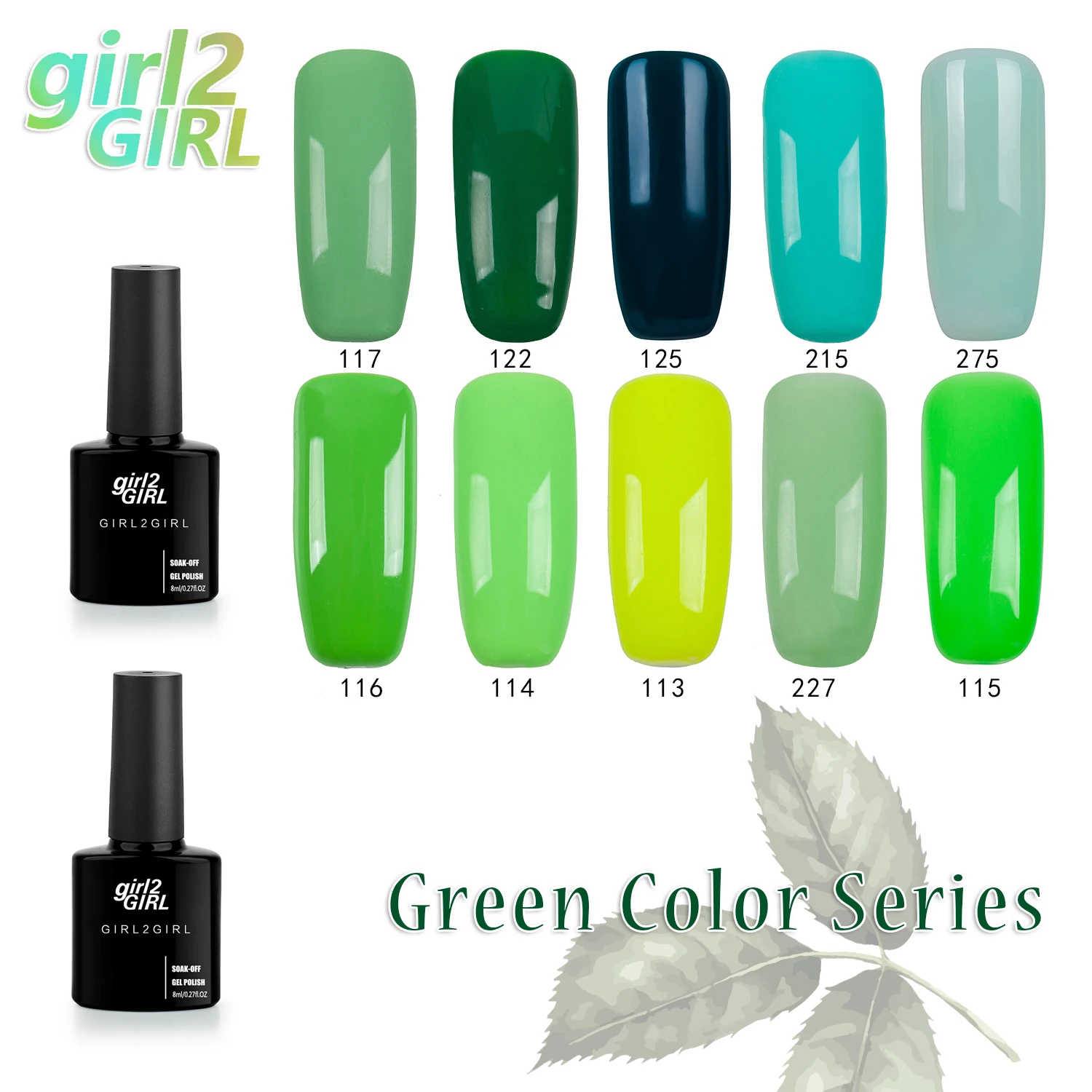 Girl2GIRL 8 ML Soak Off UV Гель для ногтей гель косметический лак Nail Art Маникюр Ногти Гель-лак для ногтей Лаки синий комплект