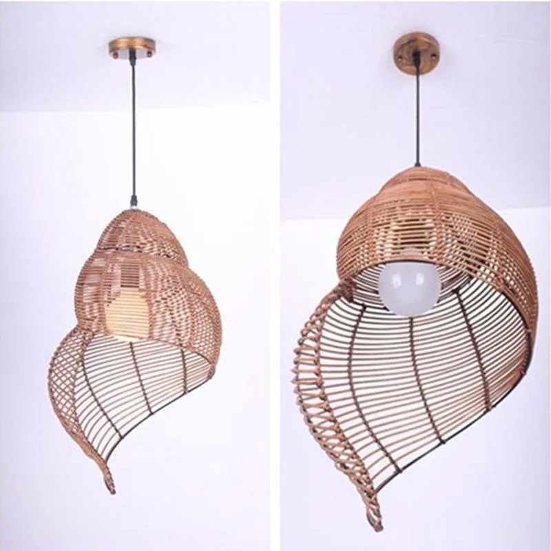 Southeast-Asian-Pastoral-style-Rattan-art-Droplight-hand-knitted-Conch-Snail-Pendant-Light-Restaurant-Hotel-Coffee (4)