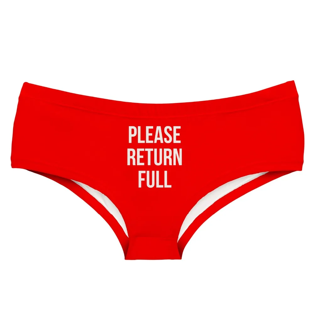 

LEIMOLIS RETURN FULL red Letter funny print sexy hot panties female kawaii Lovely underwear push up briefs women lingerie thongs