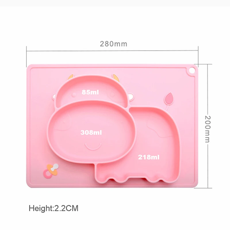 Children Tableware Baby Plate Food Feeding Bowl Dishes with Suction Cup Kids Silicone Container Toddler Dinnerware Placemat Cute Children Tableware Baby Plate Food Feeding Bowl Dishes with Suction Cup Kids Silicone Container Toddler Dinnerware Placemat Cute
