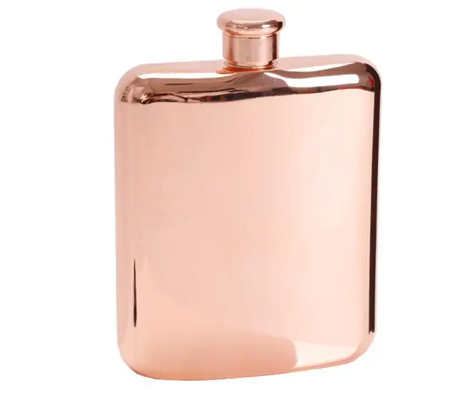 

Rose gold 6 oz 304 Stainless Steel vodka Hip Flask Flask for Alcohol Bottle liquor Whiskey bottle groomsmen gifts