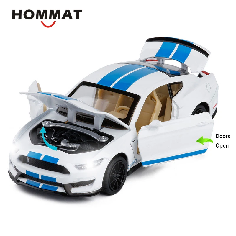 Спортивный автомобиль hommate 1/32 весы Ford Mustang Shelby GT350 металлический сплав 1:32 литье