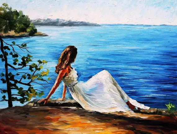 

Hand Painted Oil Painting White Angel On Canvas For Abstract Palette Knife Painting Living Room Wall Decor Artwork Fine Art