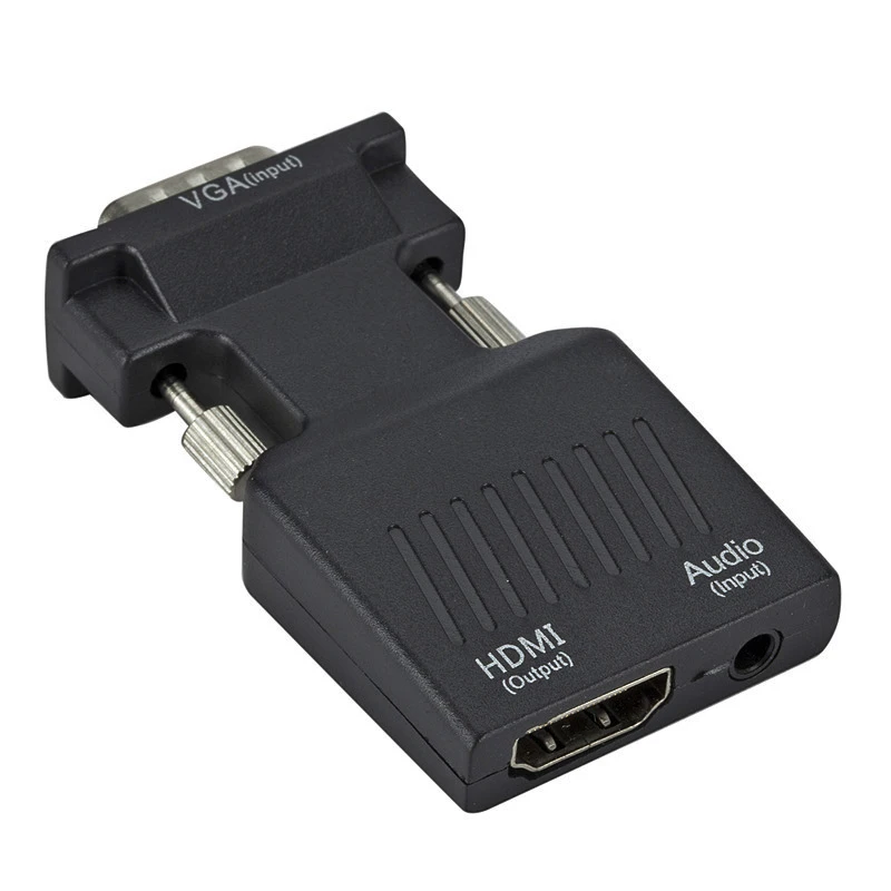 Преобразователь из VGA в HDMI/3 5 мм адаптер с видеовыходом 1080P HD 3 AUX аудиопорт для ПК