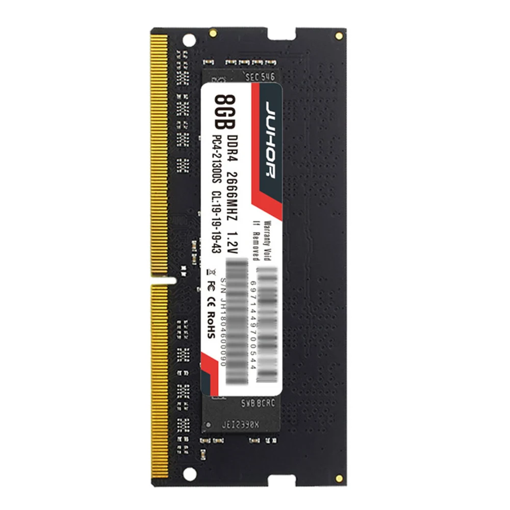 Оперативная память для ноутбука Juhor DDR4 8GB PC4-21300 DDR4-2666MHz 260Pin 1,2 V SODIMM