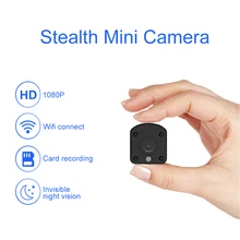 Мини Беспроводная Wi-Fi ip-камера 1080P 2.0MP, безопасность, удаленный монитор, маленькая камера, ночное видение, обнаружение движения, 64 ГБ, TF карта, запись