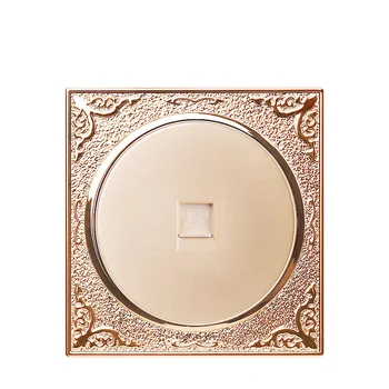 

Champagne gold round 86 concealed wall switch socket fixed telephone line socket interface single hole
