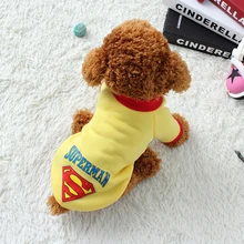 3 цвета дешевые собака модная одежда костюм собаки животные зимняя одежда Супермена Толстовки для собак кошка щенок пальто с капюшоном pd129