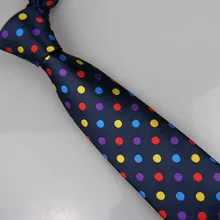 Lammulin галстуки дизайн Для мужчин костюм синего цвета для студийной съемки с изображением Цвет в точка жаккарда шейный платок из микрофибры узкий галстук 7 см Gravata высокое Кач
