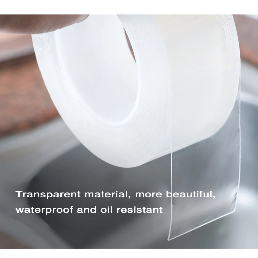 Anpro Kitchen Sink Waterproof Tape Strong Self-adhesive Transparent Tape Bathroom Toilet Crevice Strip Sealing Tape