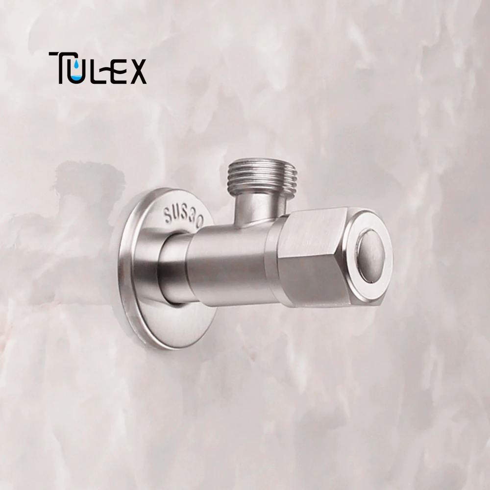 

TULEX Toilet Angle Valve Faucet Angle Valve Stainless Steel Diverter Toilet Stop Valve Kitchen Accessories Bathroom Accessories