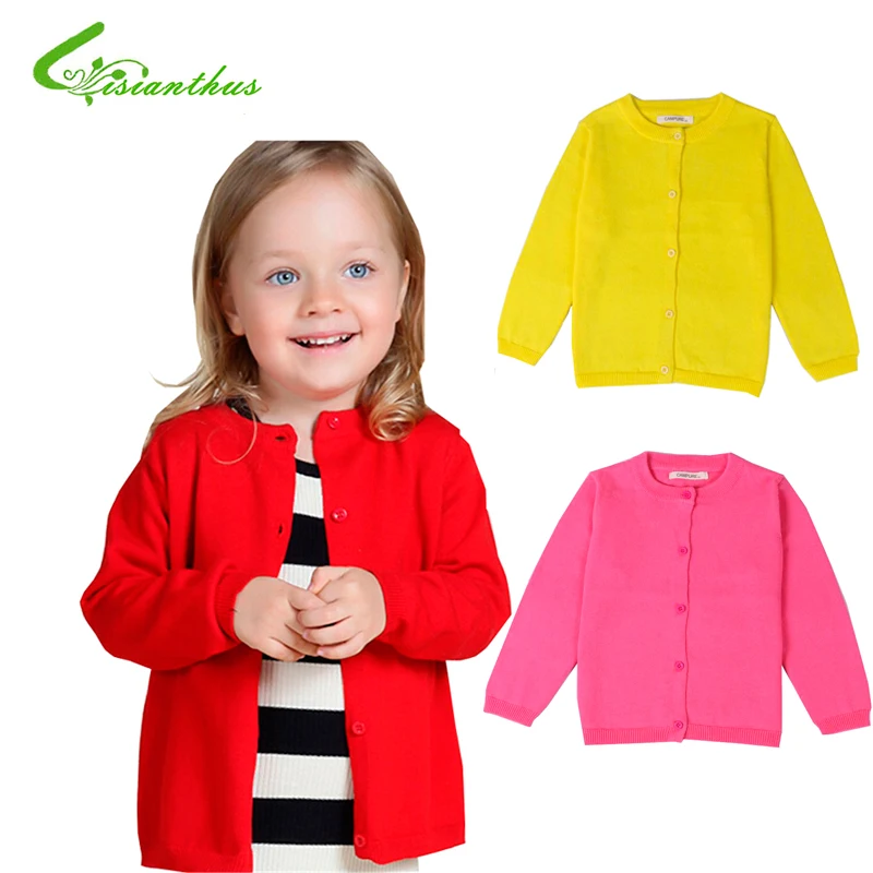 

Baby Girls Sweater Cardigan 2019 New Spring Cotton Clothing High Quality Knitted Jacket Fashion Sweater Coat Little Girls Cloth