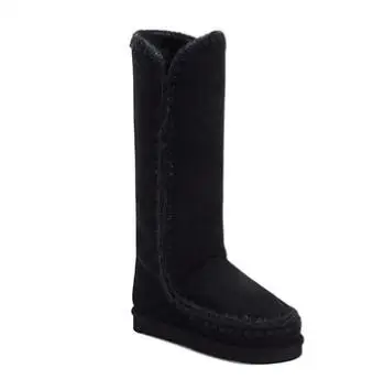 

Women Wedge inner Snow boots MOU increased 40CM high lady's fur and snow botas mujer 100% Austrlia sheepskin wool Fur boots
