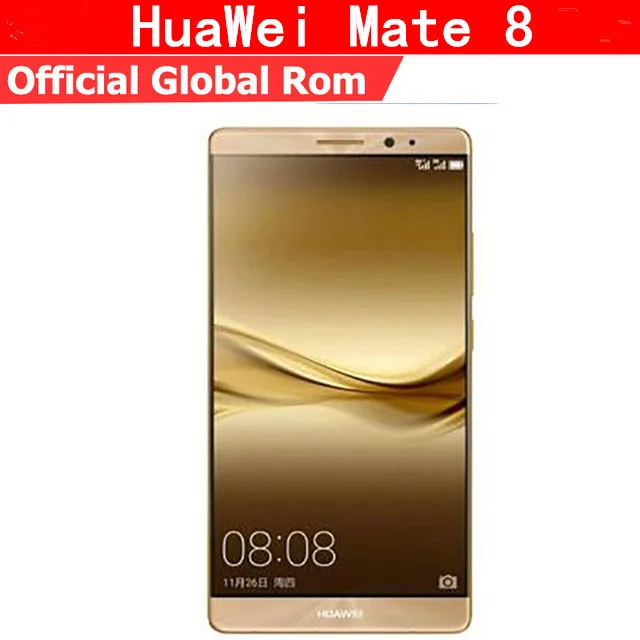 

International Firmware HuaWei Mate 8 4G LTE Cell Phone Kirin 950 Android 6.0 6.0" FHD 1920X1080 4GB RAM 128GB ROM NFC Touch ID