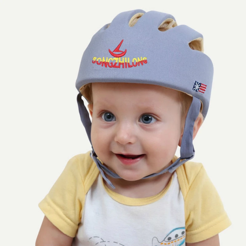 Детские головные уборы для защиты головы, детский шлем, защитный шлем для детей, детская Кепка для мальчиков и девочек, капот для ребенка бейсбольной кепки, подушка - Цвет: Gray