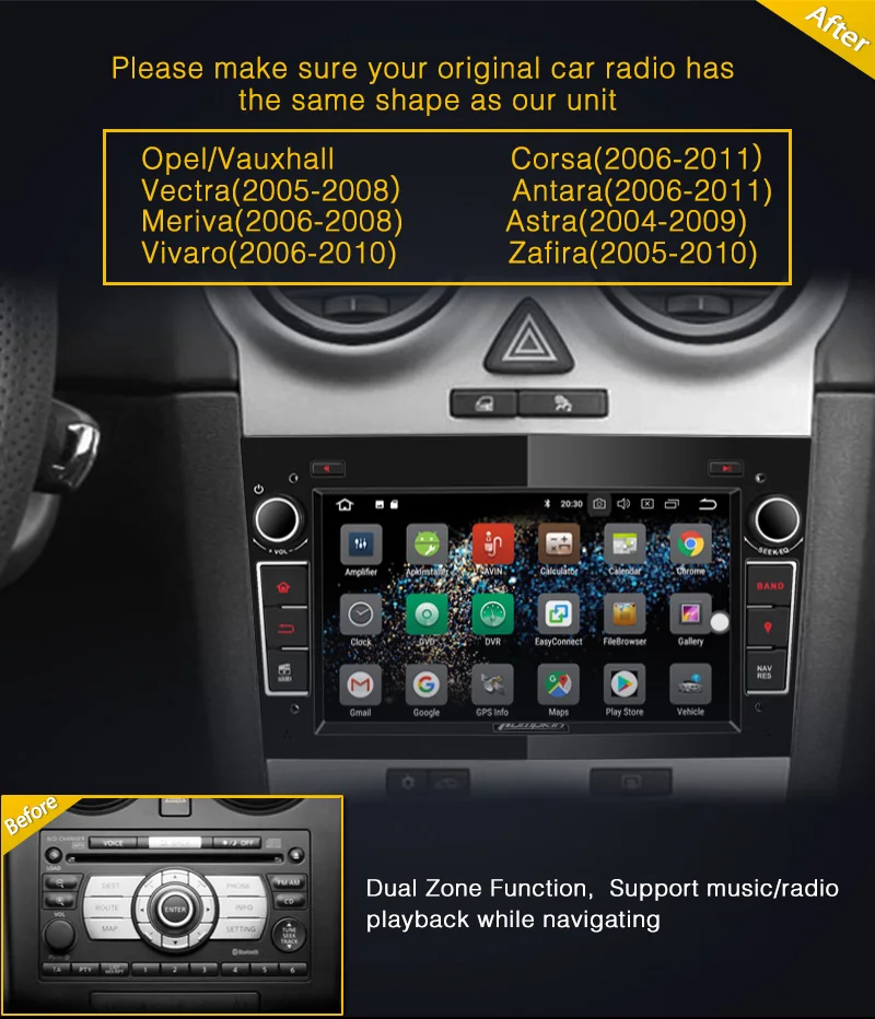 Top Pumpkin 2 Din7" Qcta-core 4G+32G Android 8.0 Car Radio No DVD Player GPS Navigation Car Stereo For Opel/Corsa Wifi OBD2 Headunit 3