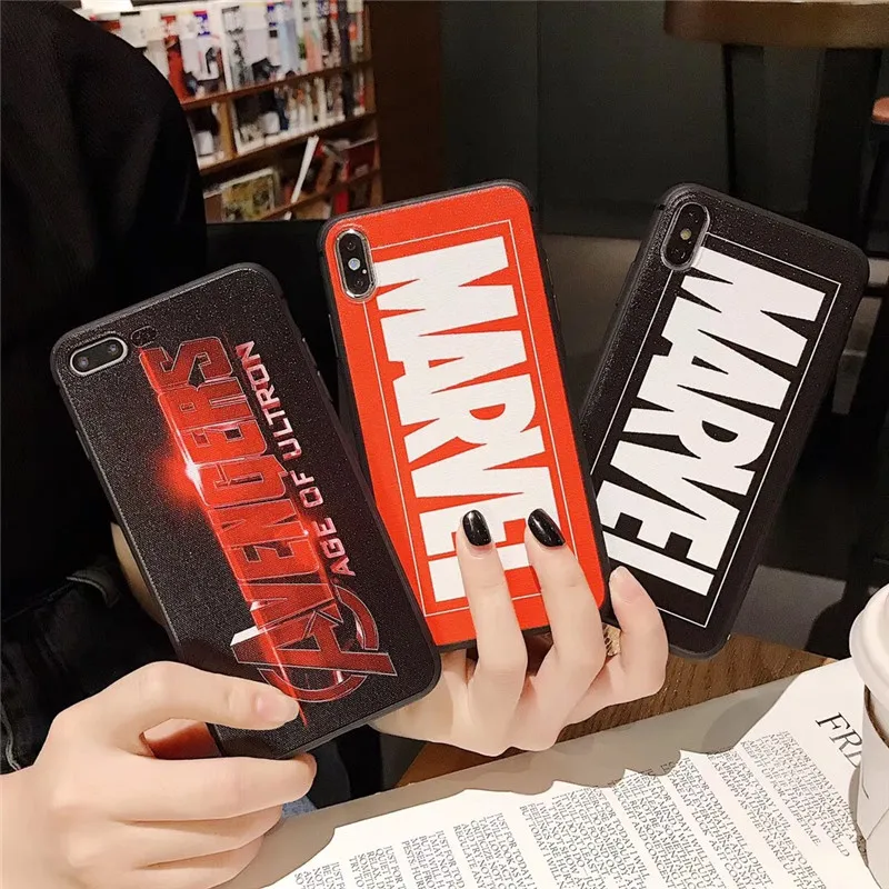 

MARVEL 8 case for iphone 7 8plus plus AVENGERS for iphone X for iphone XR case XS MAX 6 6s phone cover