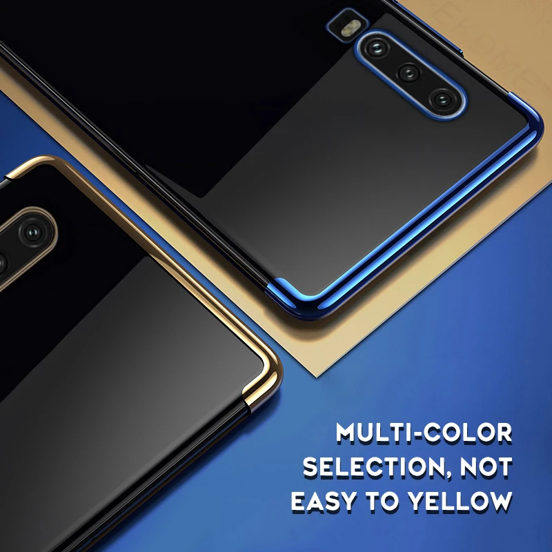 هواوي P30 لايت حالة غطاء الفاخرة شفافة لينة سيليكون سلم تصفيح TPU الغطاء الخلفي ل HuaweiP30 P30Pro حالة الهاتف كوكه