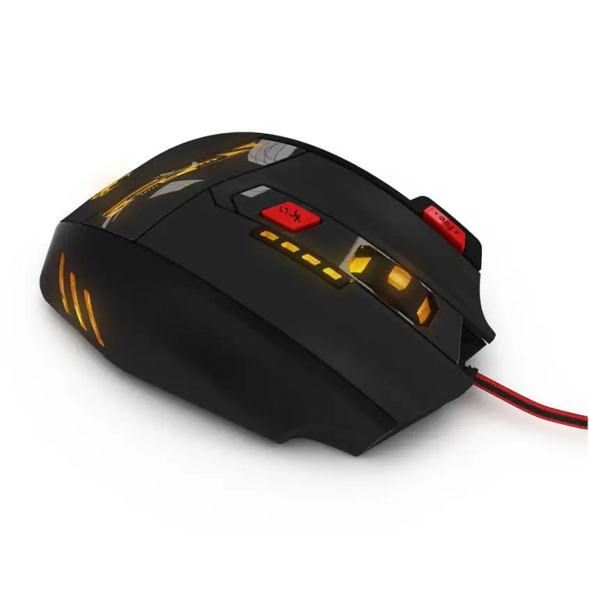 ZELOTES 8000 DPI 8 Key Memory Chips Design 6 Optical LED Wired Game