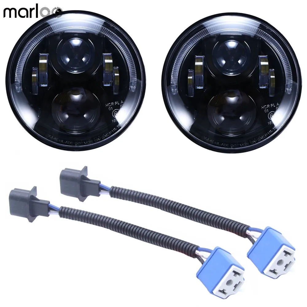 

DOT Emarked (Left / Right Hand Drive) 7 Inch Round LED Headlight High Low Beam For Jeep Wrangler JK TJ LJ CJ Hummber H1 H2