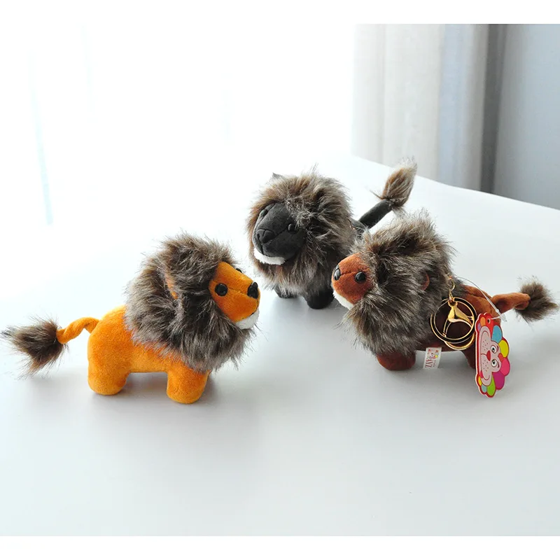 

9CM Soft Cute Lion Plush Animal Plush keychain Bag Charm Accessories Car New Fashion Keychain For Women Bags Holder To Girl Gift