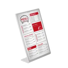 297*210 мм, 20 шт. укладка кристаллов A4 этикетка цена карта-метка рамка с держателем L плакат с подписью стойка-держатель этикеток держатель ценника Настольный настольная индикаторная стойка