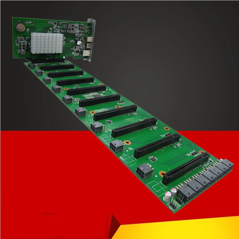 9PCIe Mining Riser Card PCI E 16x 2.0 Slot Adapter + CPU ...