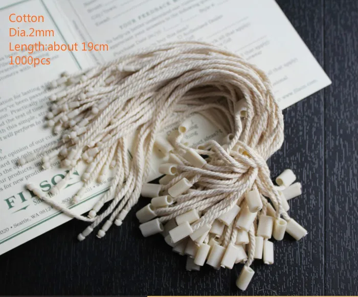 

Plastic Hang Tag Seal String With Bullet Plug, cotton cord snap head loop lock buckle fashion bag price tag rope fasteners