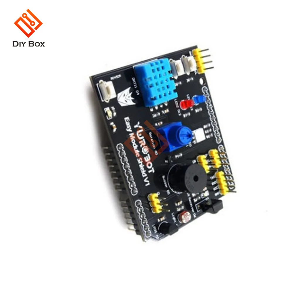 DHT11 LM35 Температура влажность Сенсор Многофункциональный Плата расширения адаптер для Arduino UNO R3 RGB светодиодный ИК-приемник зуммер один