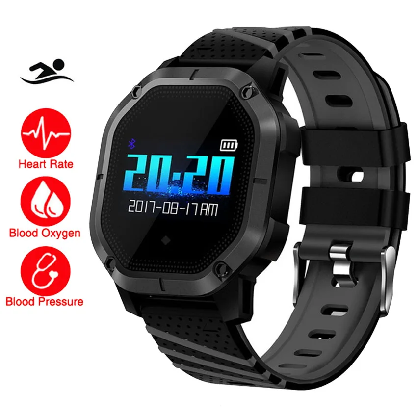 

New Color Screen Smart Band Blood Pressure Heart Rate Blood Oxygen Monitor IP68 Bracelet for IOS Android Fitness Tracker